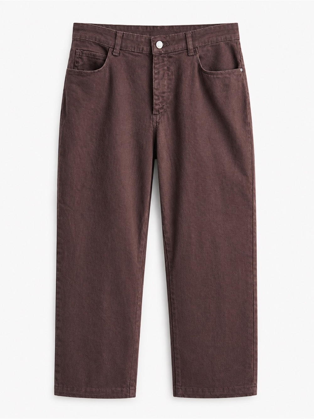 Lee Jeans Womens Brown Relaxed Fit Tapered, 8 Petite